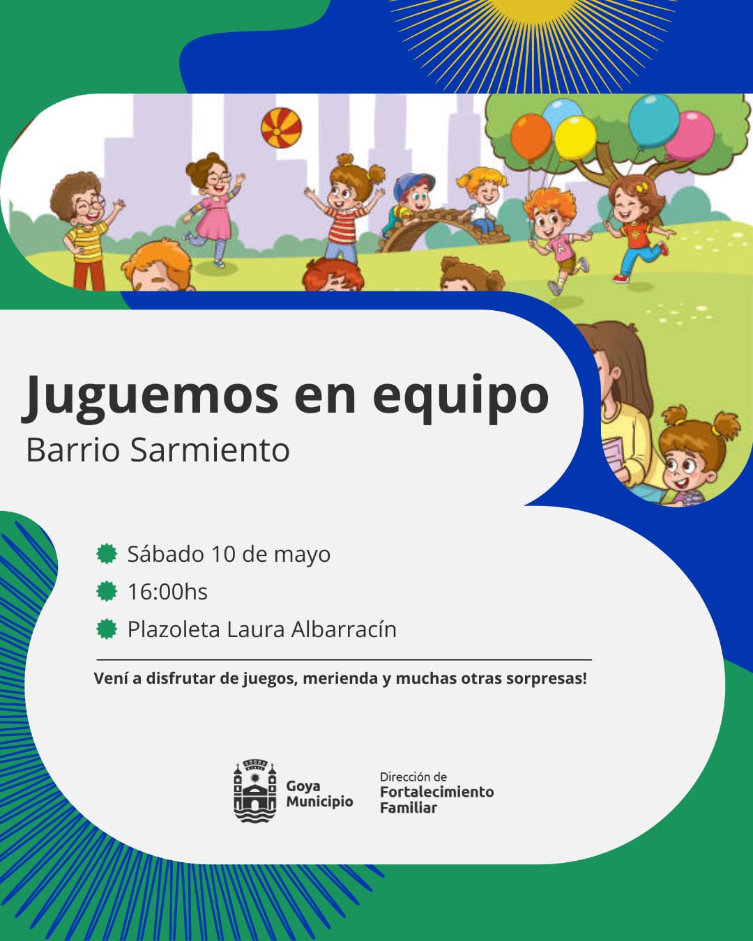 EL PROGRAMA “JUGUEMOS EN EQUIPO” LLEGA AL BARRIO SARMIENTO