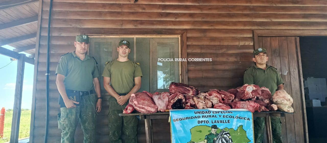 FAENAS CLANDESTINAS: DECOMISAN MÁS DE 180 KILOS DE CARNE EN LAVALLE