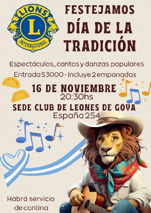 Club de Leones de Goya: Festival de música y danzas nativas para celebrar la tradición.