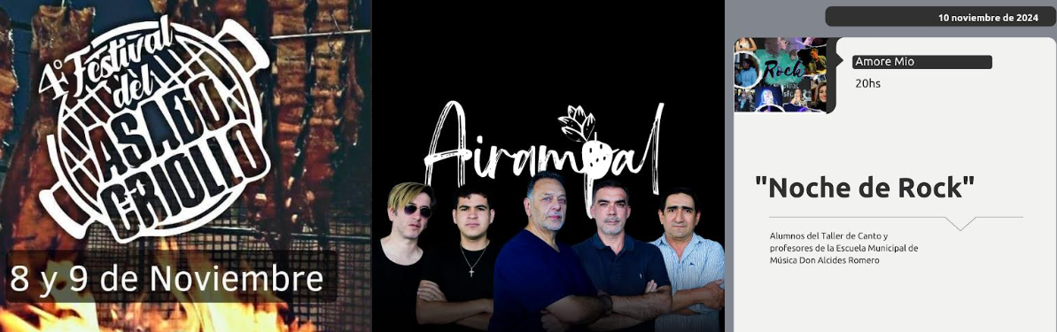 CIUDAD DE EVENTOS: MIRÁ LA AGENDA CULTURAL DE NOVIEMBRE EN GOYA