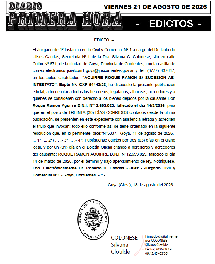 LUC IRRAZABAL DIA 1