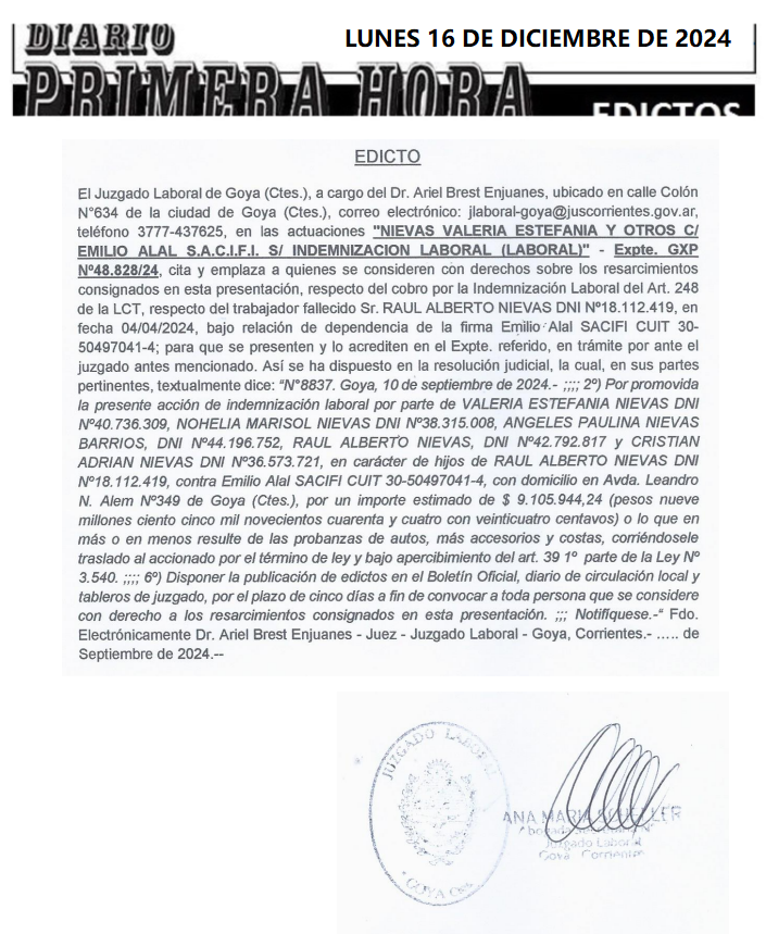 LUNES 16 DE DICIEMBRE DE 2024 DIA 1 MONTTI