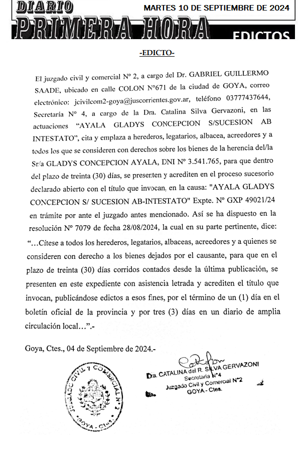 MARTES 10 DE SEPTIEMBRE CAROLINA ZABALA
