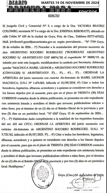 MARTES 19 DE NOVIEMBRE DE 2024 DIA 1 BONAVIRTA