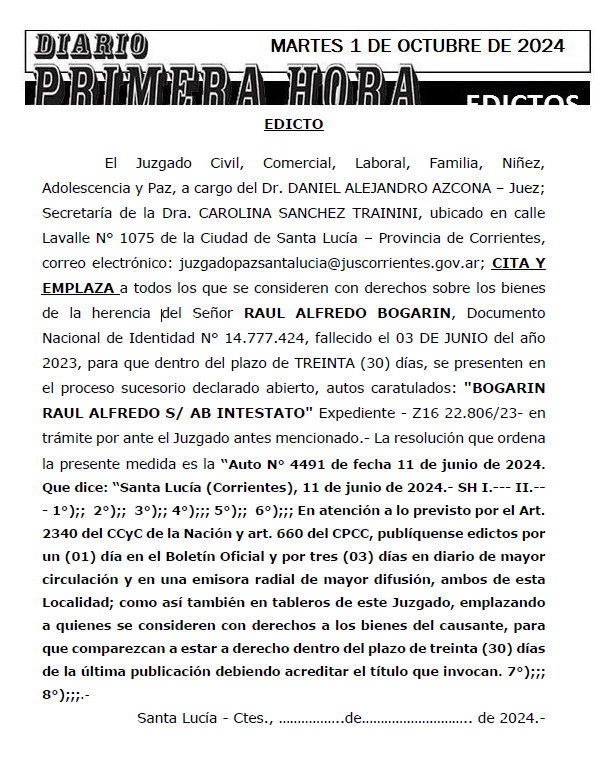 MARTES 1 DE OCTUBRE DE 2024 Dia 2 Ester Umeres
