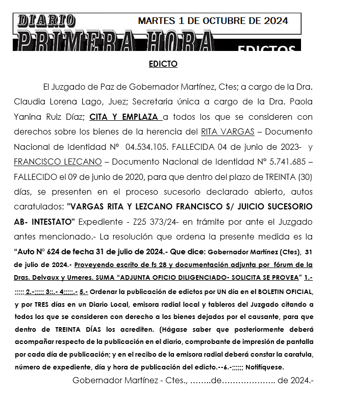 MARTES 1 DE OCTUBRE DE 2024 Dia 2 Umeres