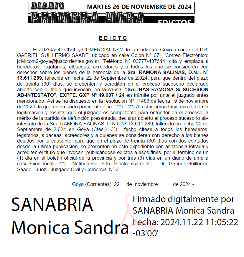 MARTES 26 DE NOVIEMBRE DE 2024 Dia 2 dure