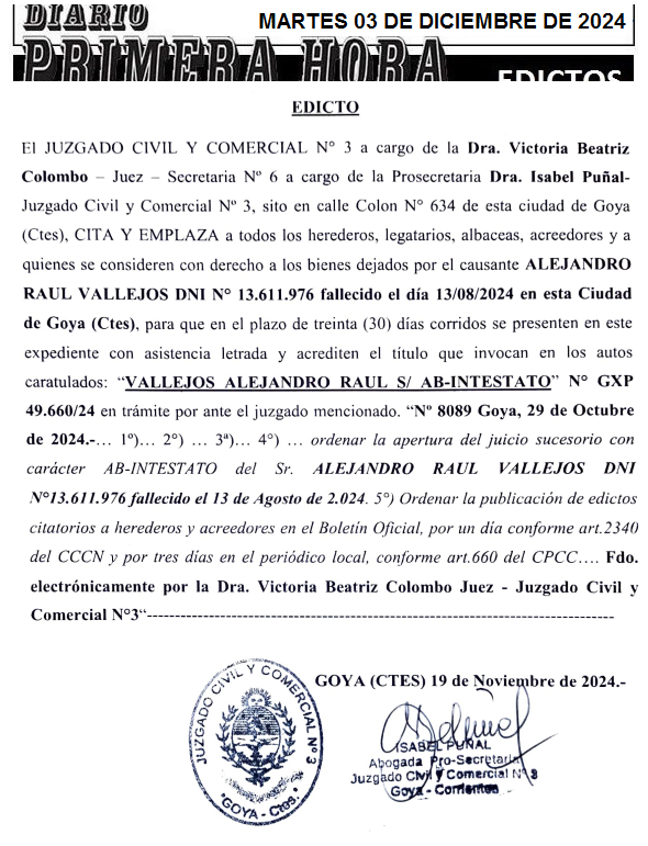 MARTES 3 DE DICIEMBRE DIA 2 VALLEJO