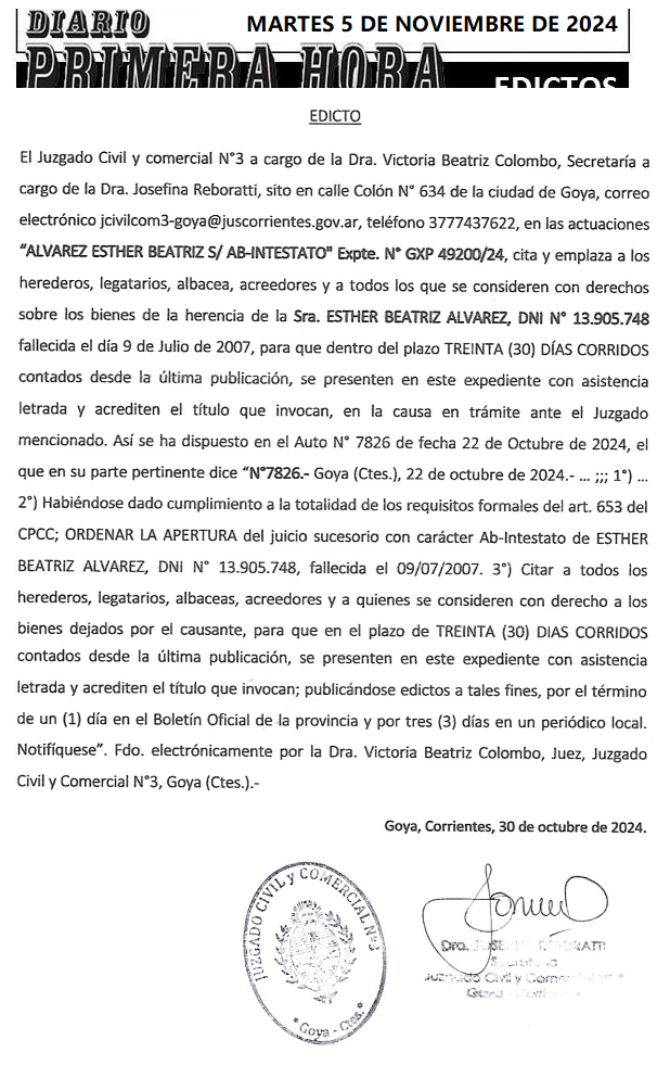 MARTES 5 DE NOVIEMBRE DE 2024 Dia 2 MELISA MIQUEO