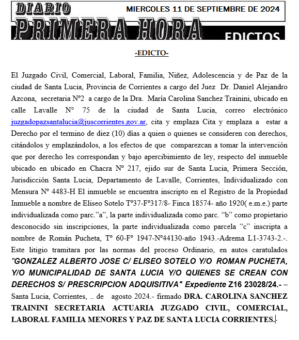 EDICTOS 11 DE SEPTIEMBRE DE 2024