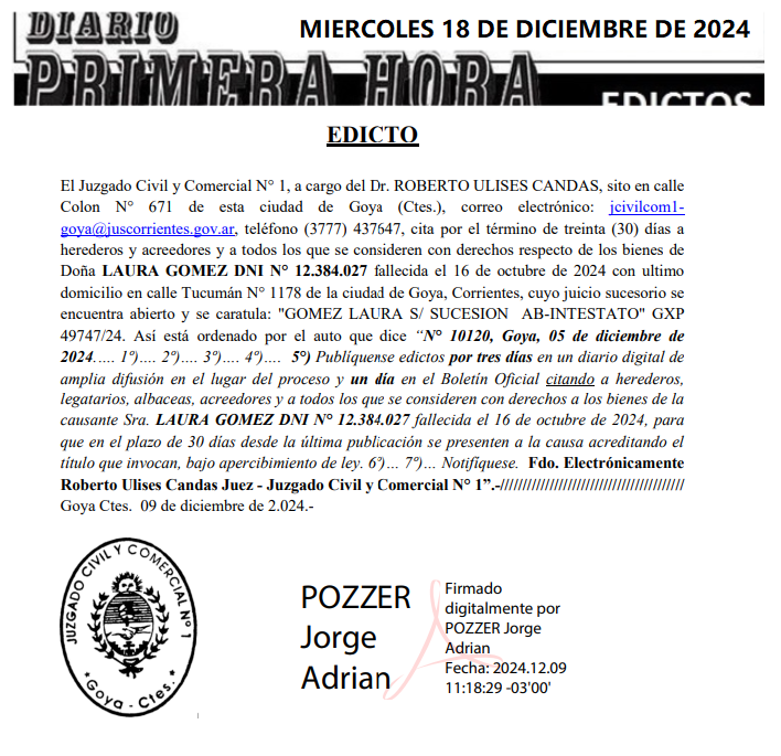 MIERCOLES 18 DE DICIEMBRE DE 2024 DIA 3 GOMEZ LAURA