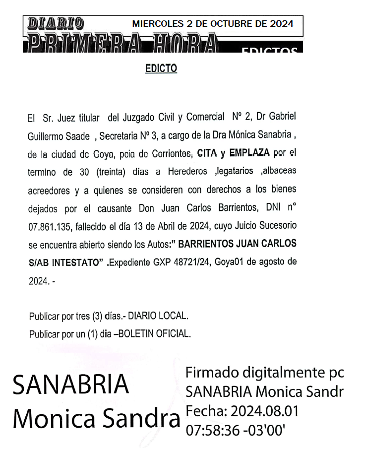 MIERCOLES 2 DE OCTUBRE DE 2024 Dia 1 VERGES