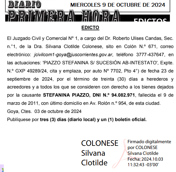 MIERCOLES 9 DE OCTUBRE DE 2024 Dia 1 felipe rajoy