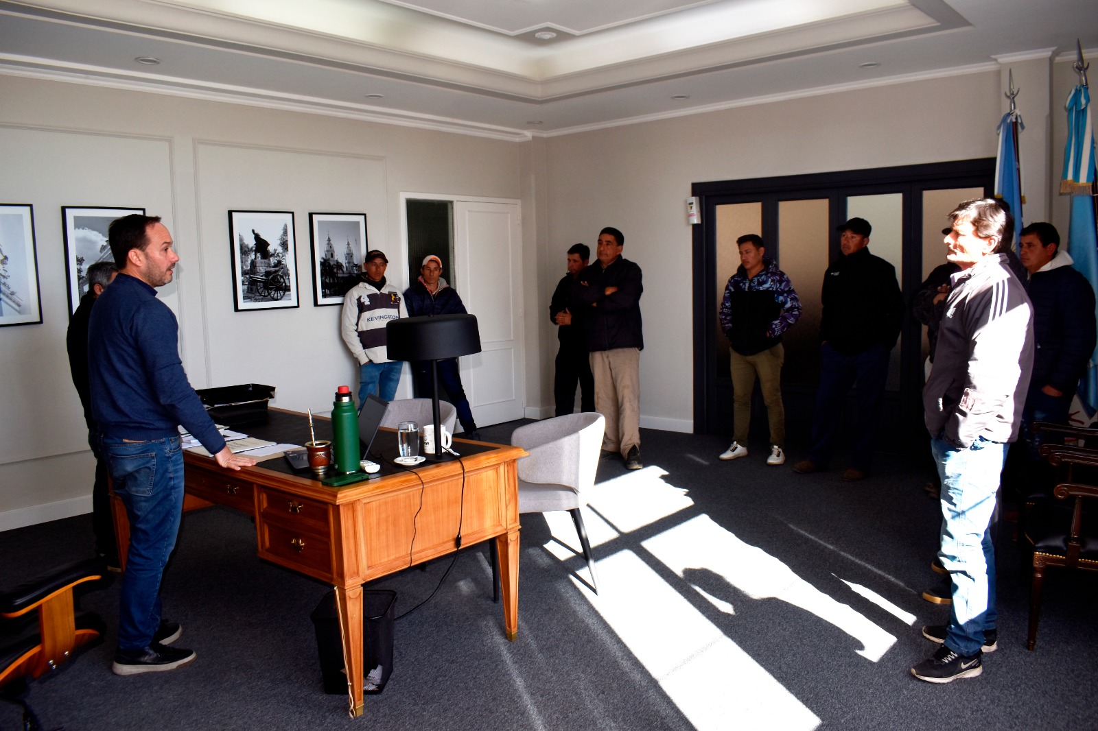 EL INTENDENTE RECIBIÓ A LOS LADRILLEROS UNIDOS