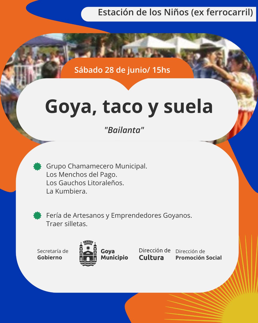 ESTE SABADO 28: CONVOCAN EN ESTACION DE LOS NIÑOS A DISFRUTAR DE LA BAILANTA TACO Y SUELA