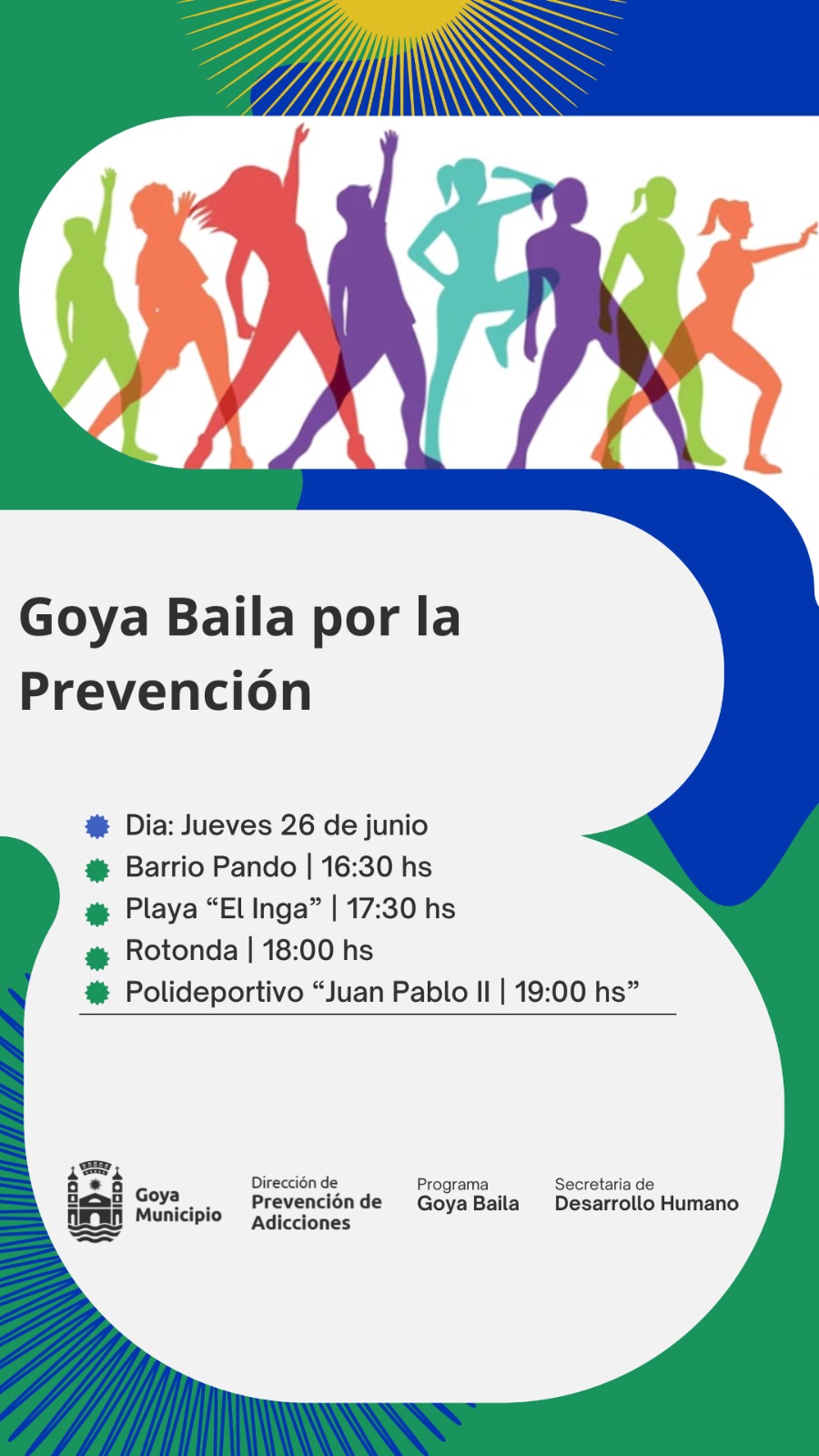 “GOYA BAILA POR LA PREVENCIÓN”: SEMANA DE LA PREVENCIÓN DE CONSUMOS PROBLEMÁTICOS Y ADICCIONES