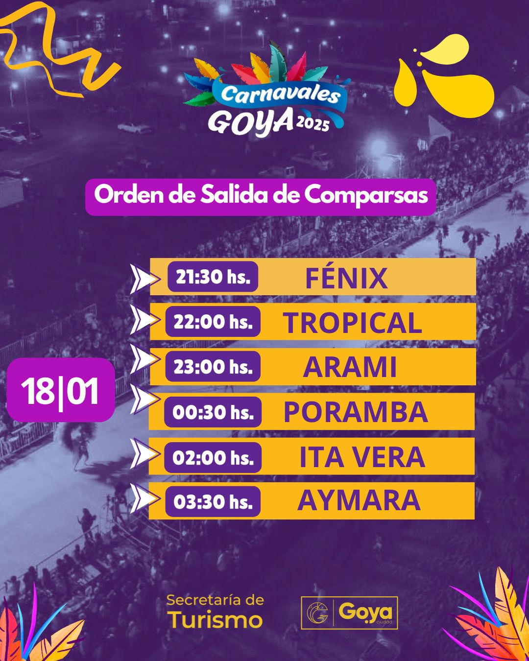 CARNAVALES GOYANOS 2025: GOYA SE PREPARA PARA DESLUMBRAR CON SU MAGIA Y RITMO