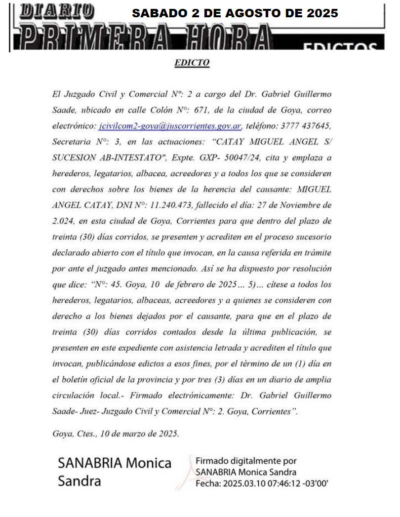 ORTIZ EDICTO DIA 2