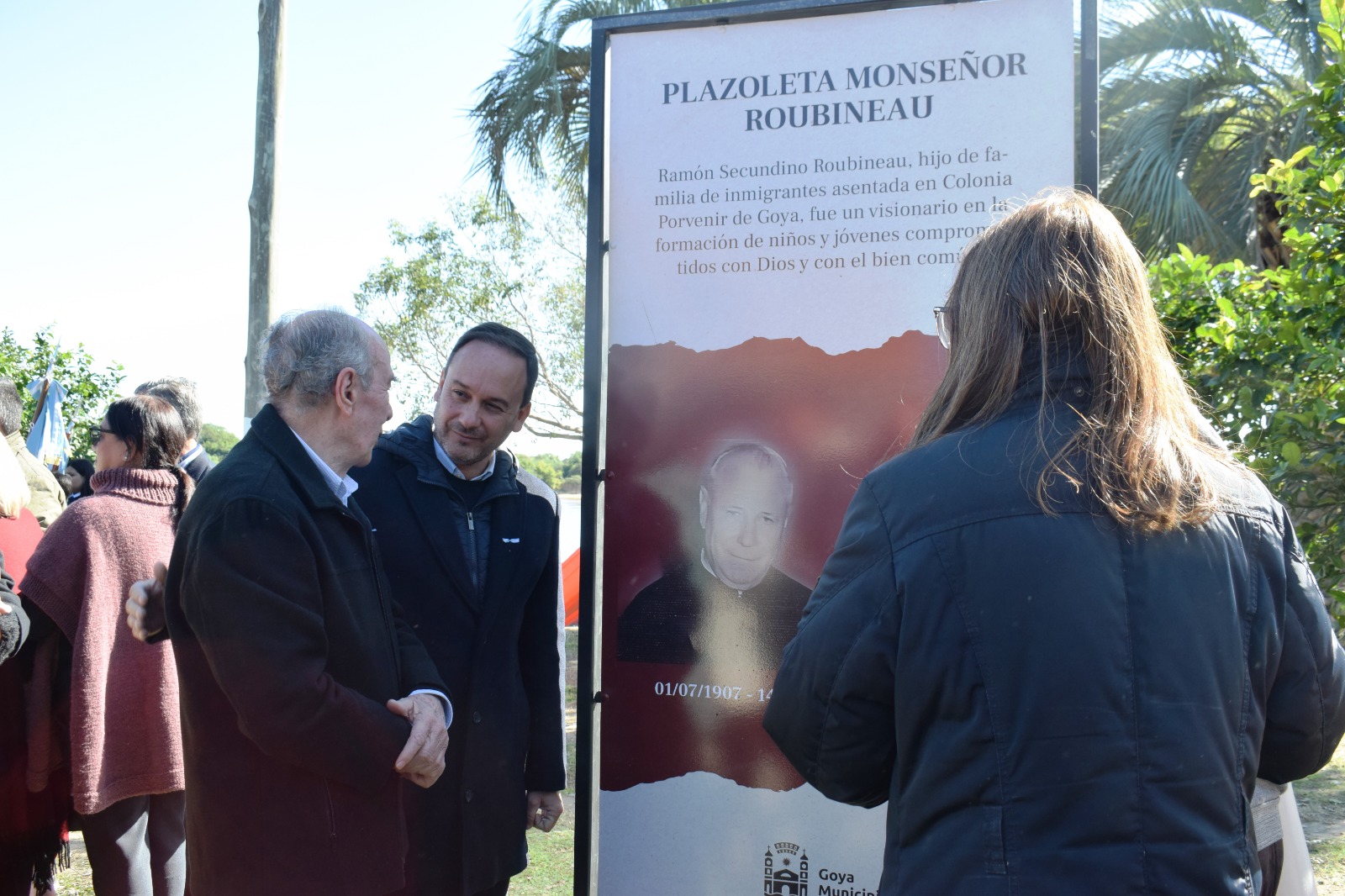GOYA IMPUSO NOMBRE “MONSEÑOR ROUBINEAU” A PLAZOLETA RIBEREÑA