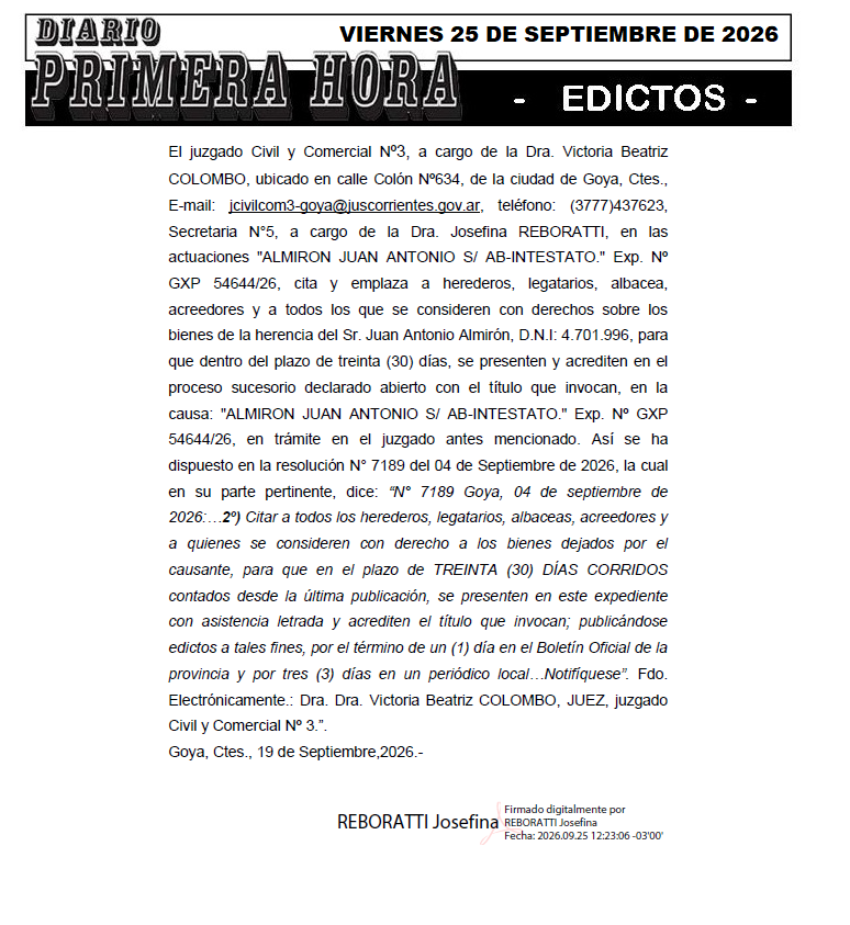 POZZER EDICTO DIA 1