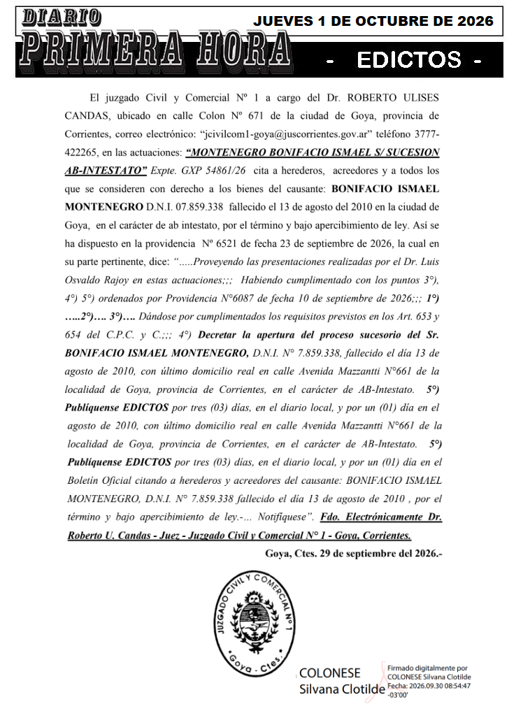 RAJOYS EDICTO DIA 1