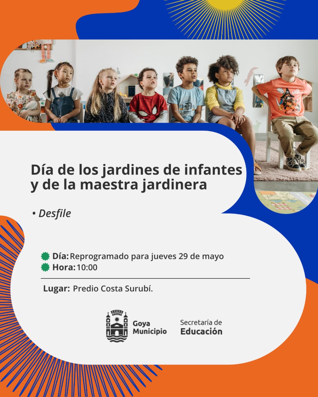 REPROGRAMAN EL DESFILE POR EL “DÍA DE LOS JARDINES DE INFANTES Y DE LA MAESTRA JARDINERA”