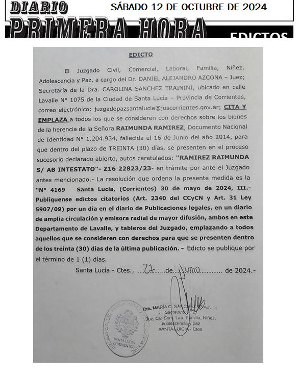 SABADO 12 DE OCTUBRE DE 2024 Dia 3 ester umeres