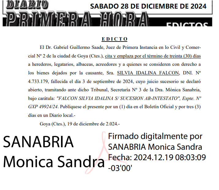 SABADO 28 DE DICIEMBRE DE 2024 DIA 2 GOME