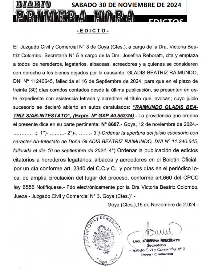 SABADO 30 DE NOVIEMBRE DE 2024 DIA 2 MESA