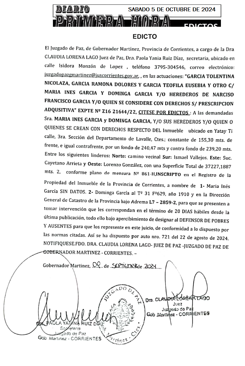 SABADO 5 DE OCTUBRE DE 2024 Dia 3 tolentina