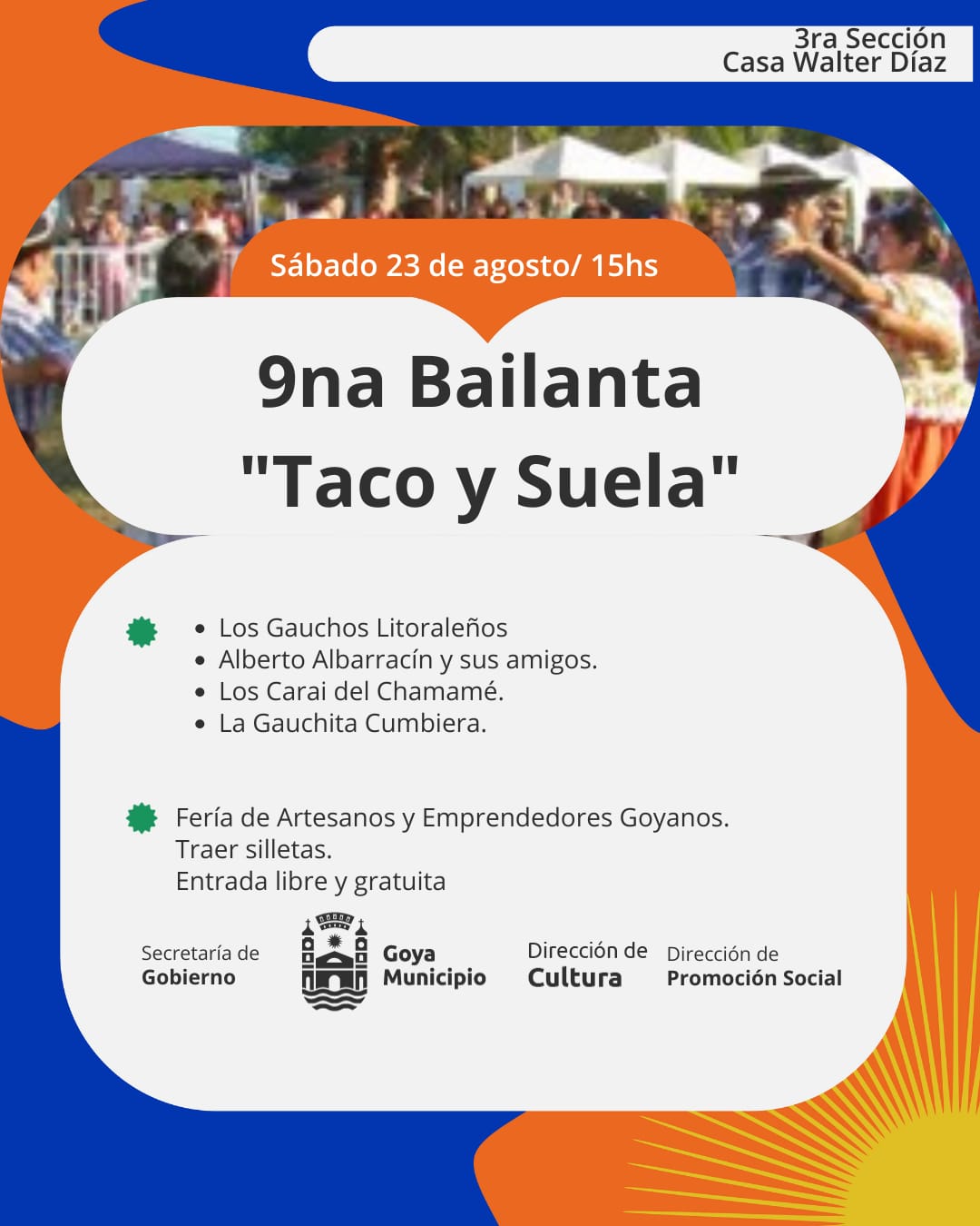 LA NOVENA BAILANTA “TACO Y SUELA” LLEGA ESTE SÁBADO A LA 3ª SECCIÓN