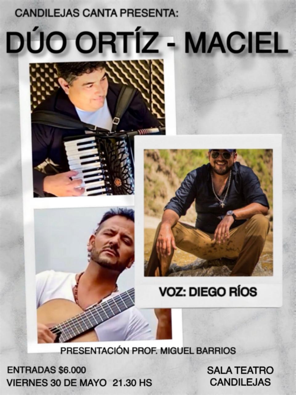 ESTA NOCHE: EL DÚO ORTIZ-MACIEL SE PRESENTA EN EL TEATRO CANDILEJA