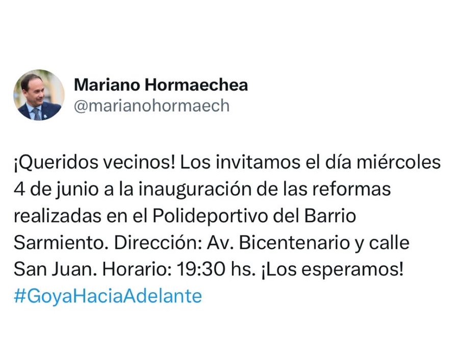 INAUGURACIÓN DEL RENOVADO POLIDEPORTIVO BARRIO SARMIENTO
