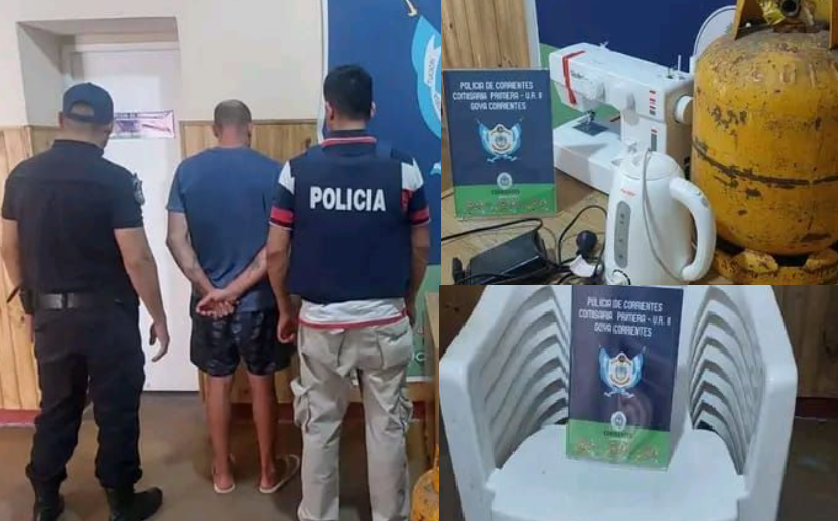 GOYA: DETUVIERON A “THIAGO” TRAS UN ROBO EN LA CAPILLA MEDALLA MILAGROSA