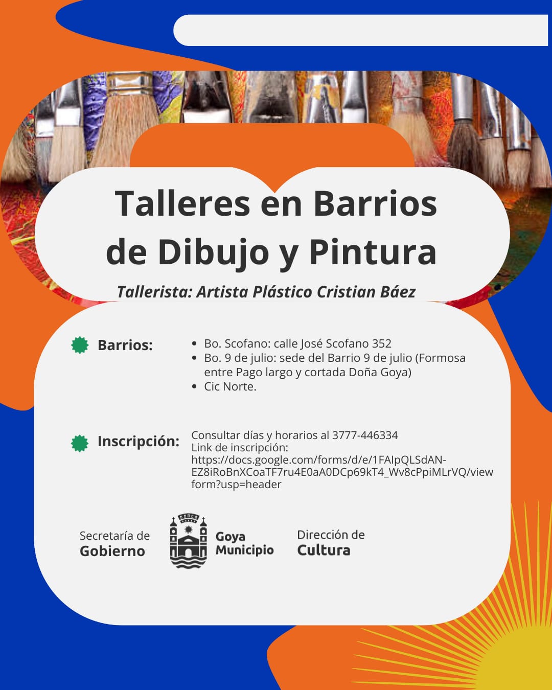 TALLERES DE DIBUJO Y PINTURA EN LOS BARRIOS