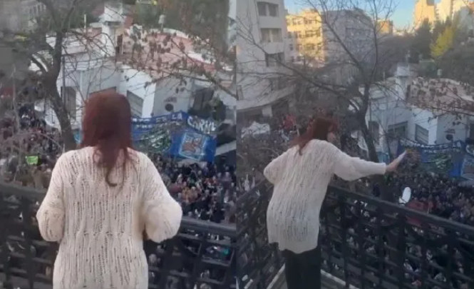 "Perón, Perón, qué grande sos...", el canto de militantes frente a la casa de Cristina Kirchner
