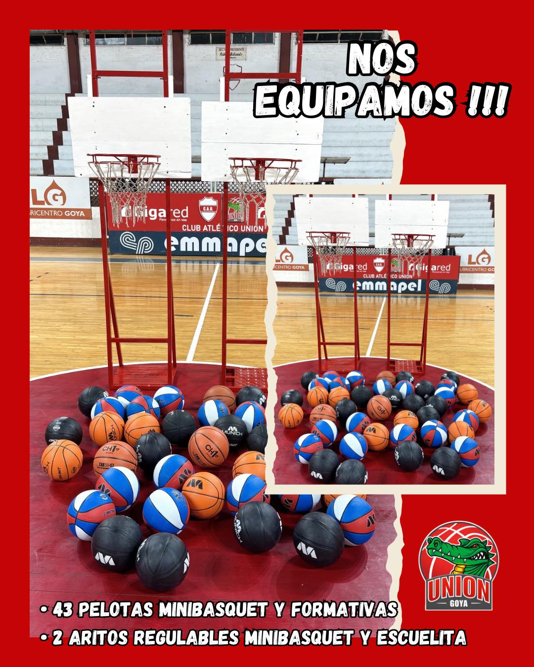 EL CLUB UNIÓN EQUIPÓ A SU DEPARTAMENTO DE MINIBASQUETBOL