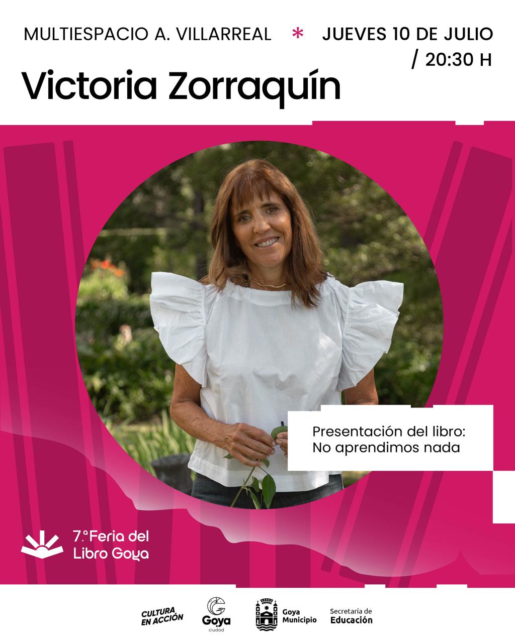 HOY EN LA FERIA DEL LIBRO: VICTORIA ZÁRROQUÍN PRESENTARÁ SU LIBRO “NO APRENDIMOS NADA”