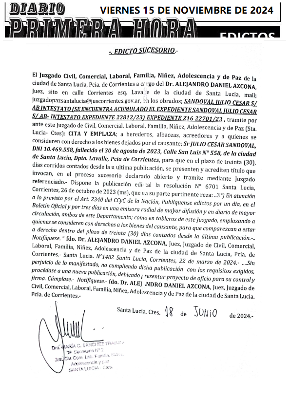 VIERNES 15 DE NOVIEMBRE DE 2024 Dia 3 SANTORO