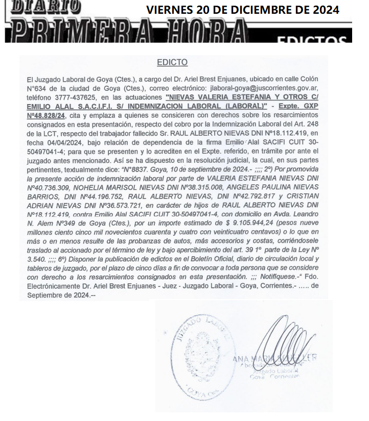 VIERNES 20 DE DICIEMBRE DE 2024 MONTI
