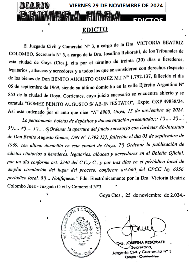 VIERNES 29 DE NOVIEMBRE 2024 DIA 1 COLOMBO