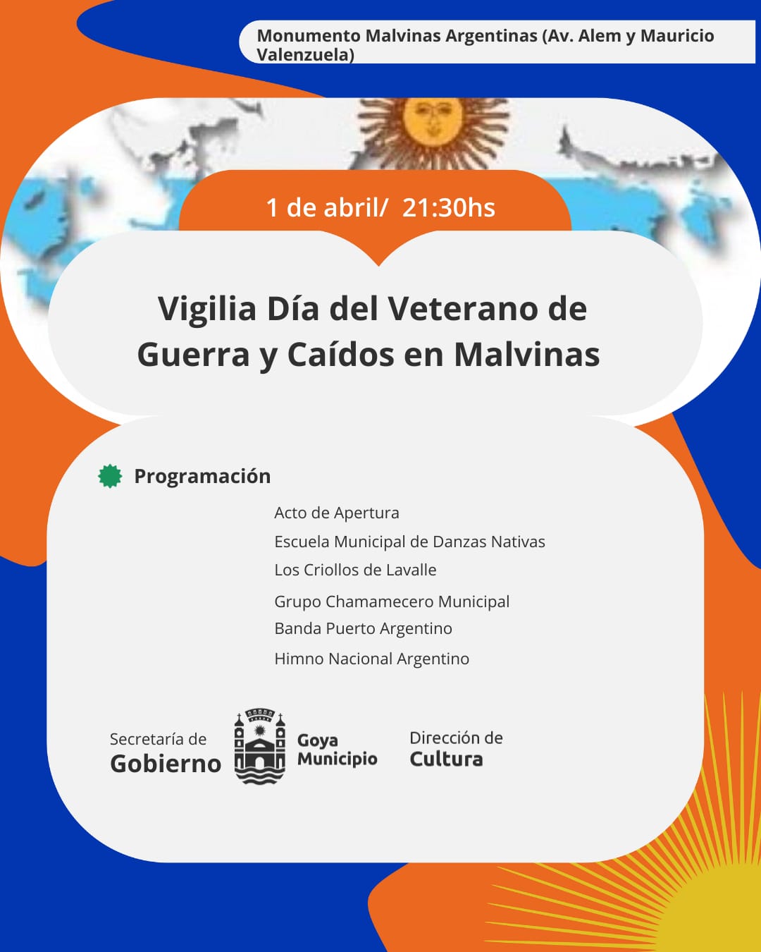 VIGILIA DÍA DEL VETERANO DE GUERRA Y CAÍDOS EN MALVINAS