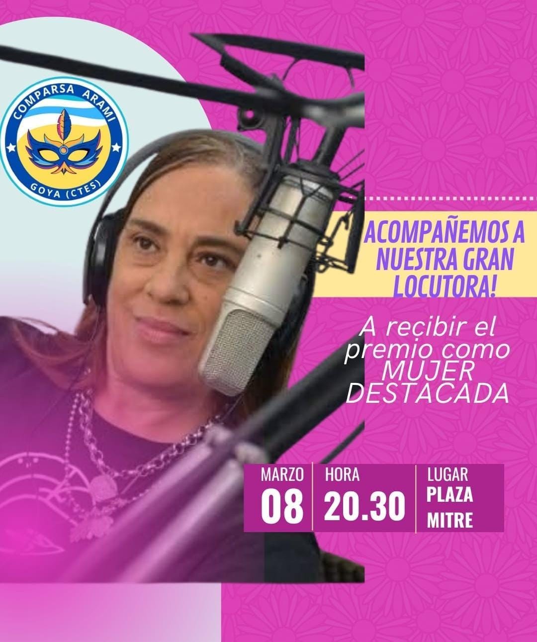 8M: Gabriela Cejas Salomón será reconocida como Mujer Histórica de Goya
