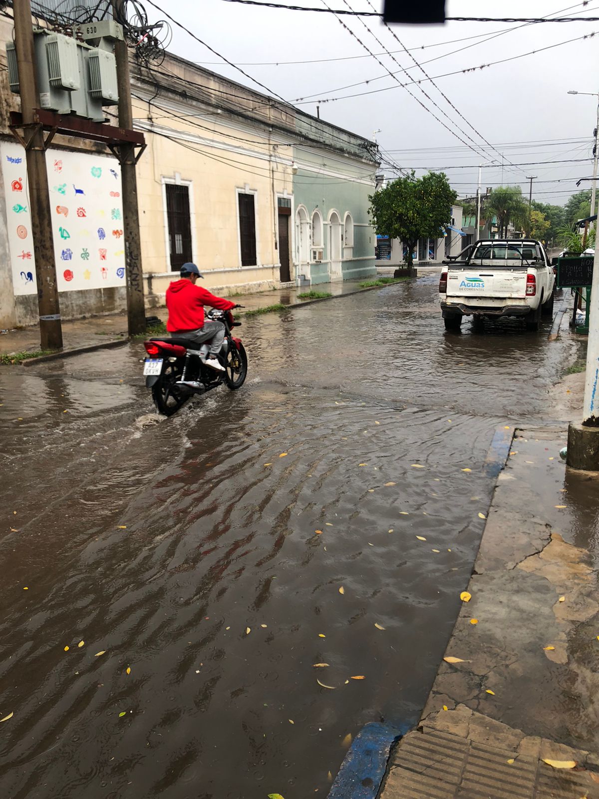Lluvia intensa en Goya: cayó 47 mm hasta al medio día