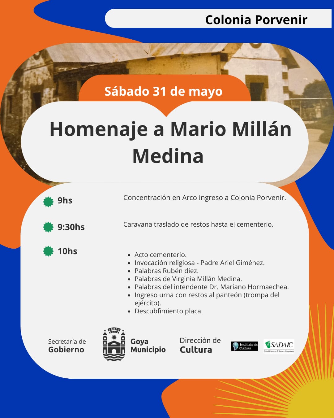 GOYA RINDE HOMENAJE A MARIO MILLÁN MEDINA, “EL CANTOR CHAMAMECERO”