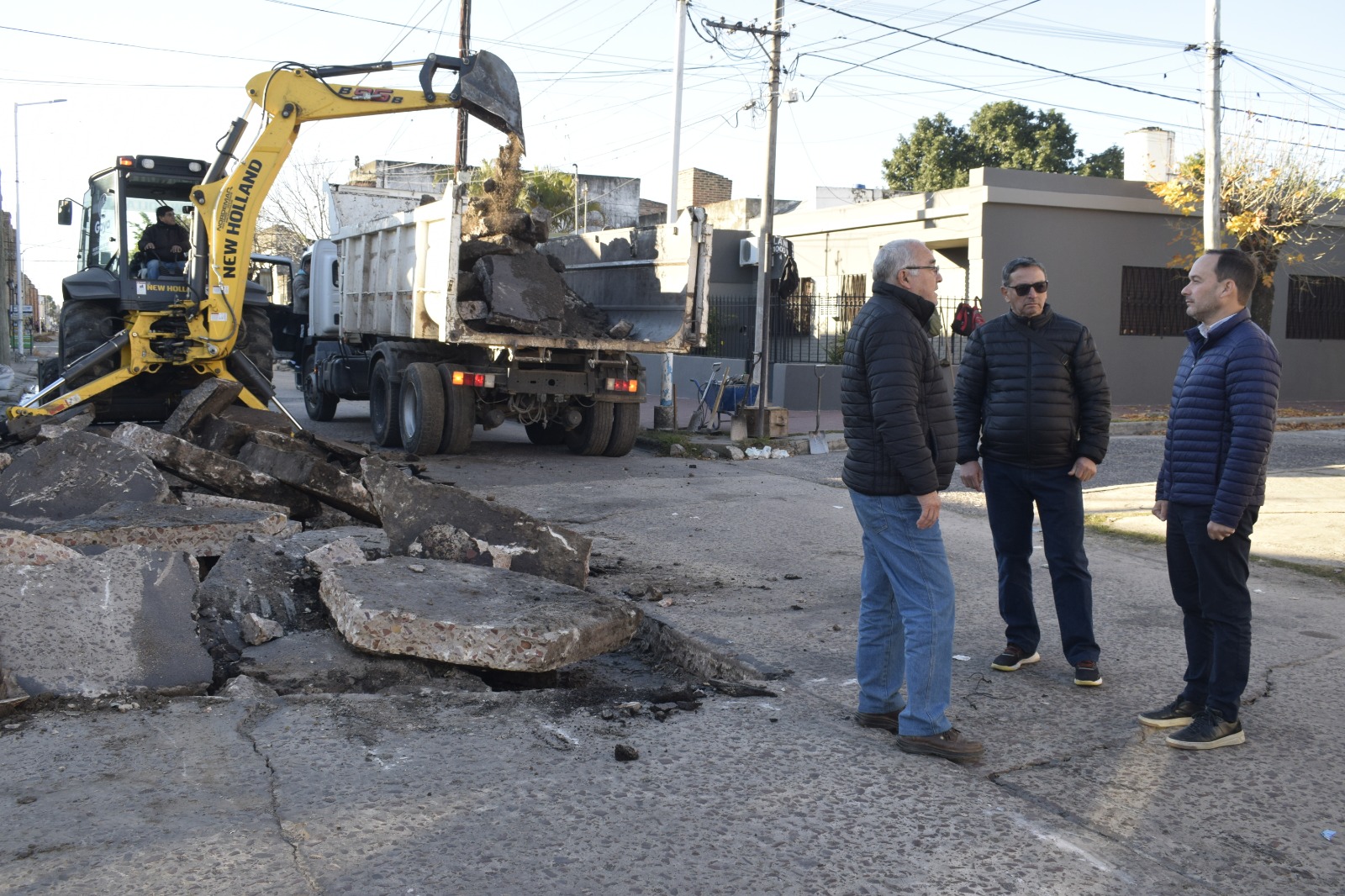 GOYA PUSO EN MARCHA UN PLAN INTEGRAL DE BACHEO DE HORMIGÓN EN CALLES CÉNTRICAS Y ZONAS PUNTUALES