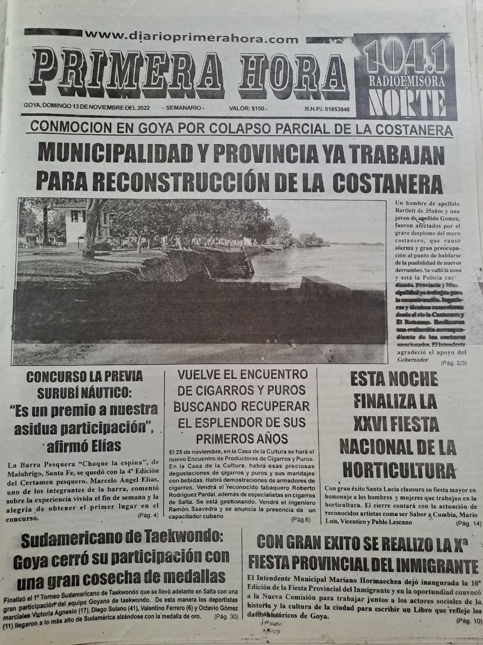 MES ANIVERSARIO DE DIARIO PRIMERA HORA: RECORDAMOS LA TAPA HISTÓRICA DEL DERRUMBE DE LA COSTANERA