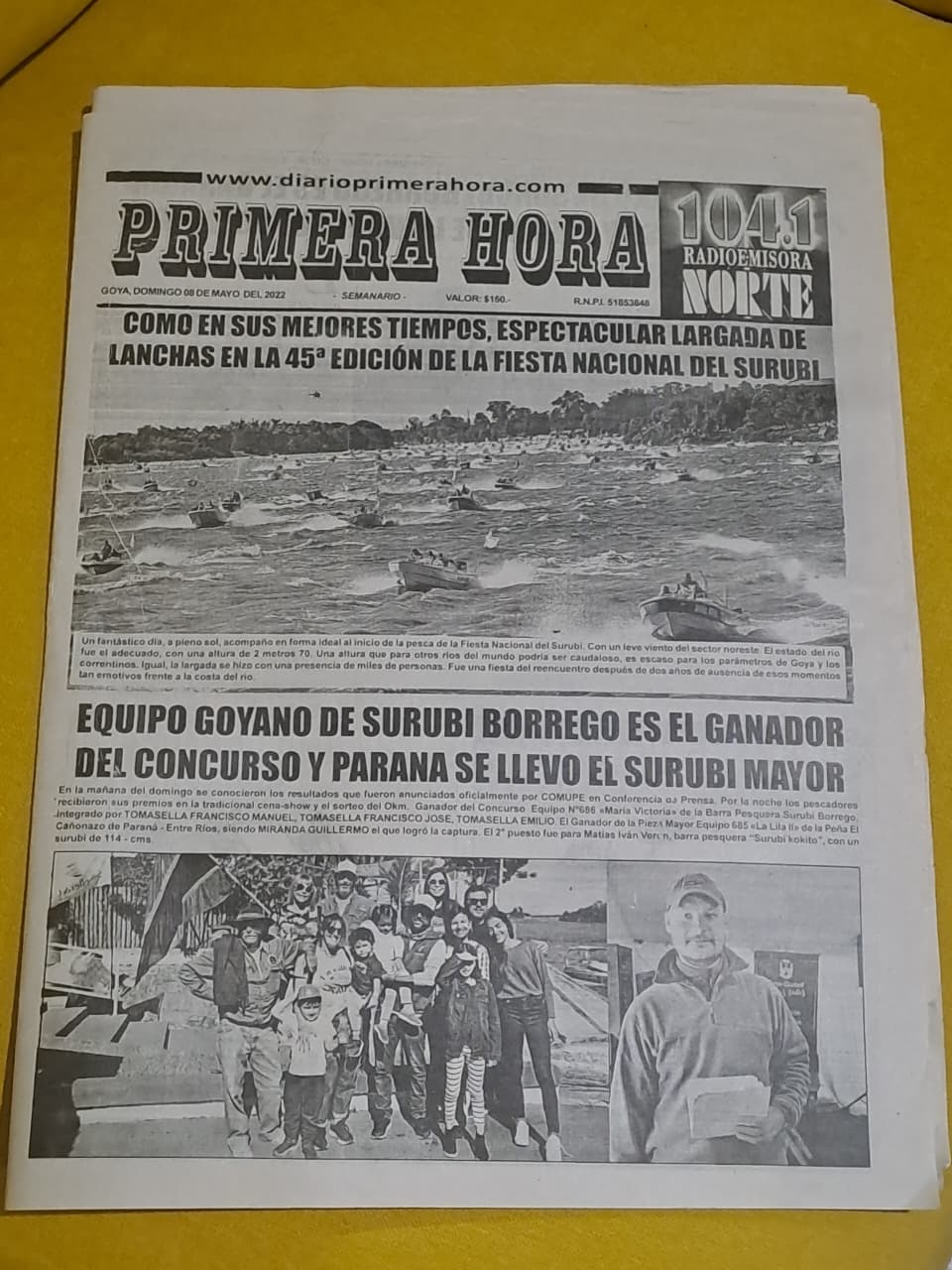 TAPA HISTÓRICA: "EL REENCUENTRO" DEL MUNDIAL DE PESCA EN EL AÑO 2022