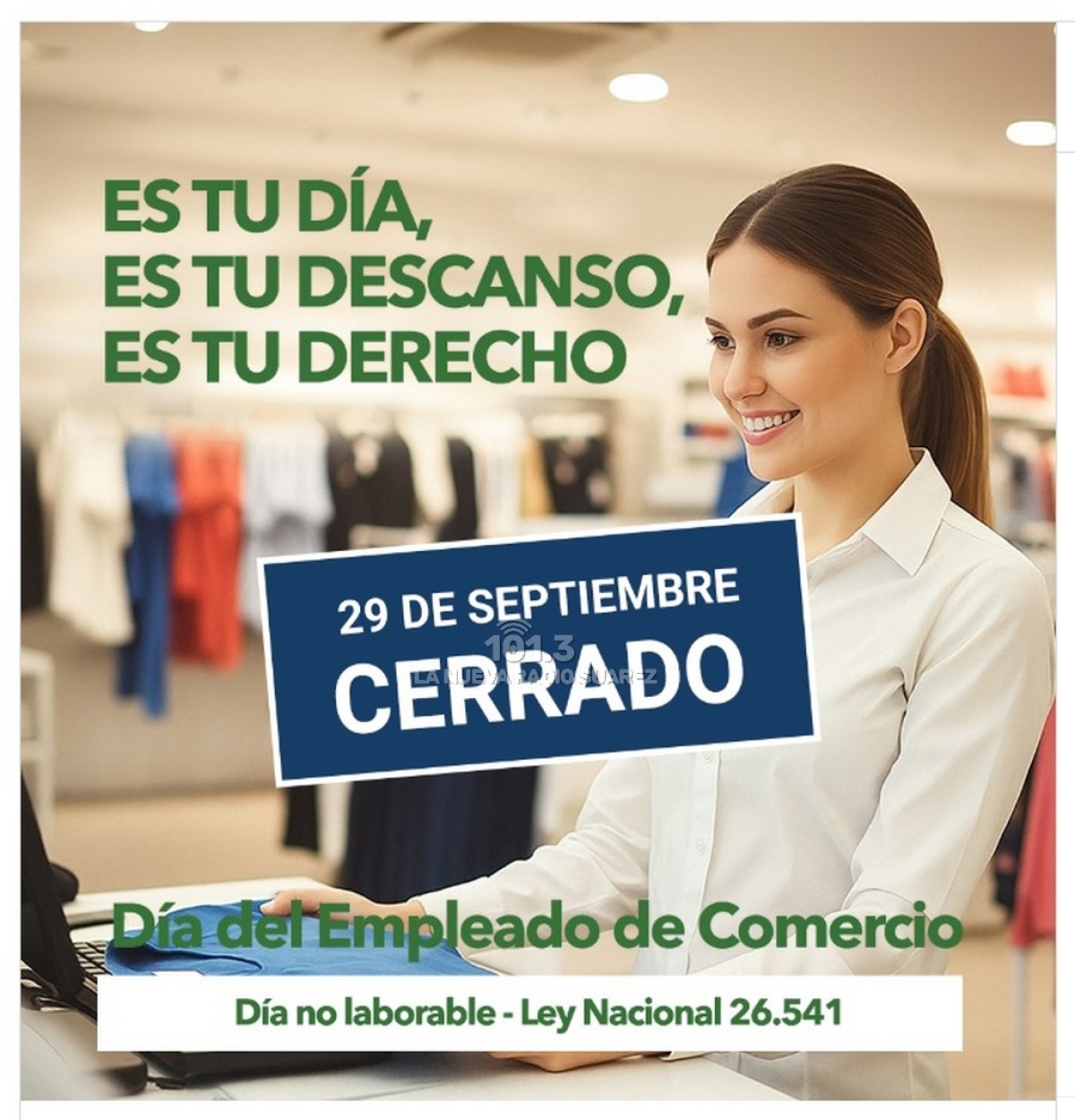 EL CENTRO EMPLEADOS DE COMERCIO DE GOYA SALUDA A SUS AFILIADOS EN SU DÍA