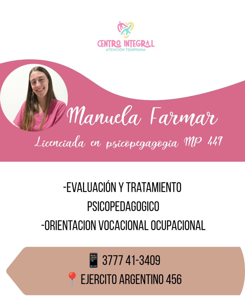 MANUELA FARMAR, LICENCIADA EN PSICOPEDAGOGÍA: ACOMPAÑA CADA ETAPA DE TU VIDA